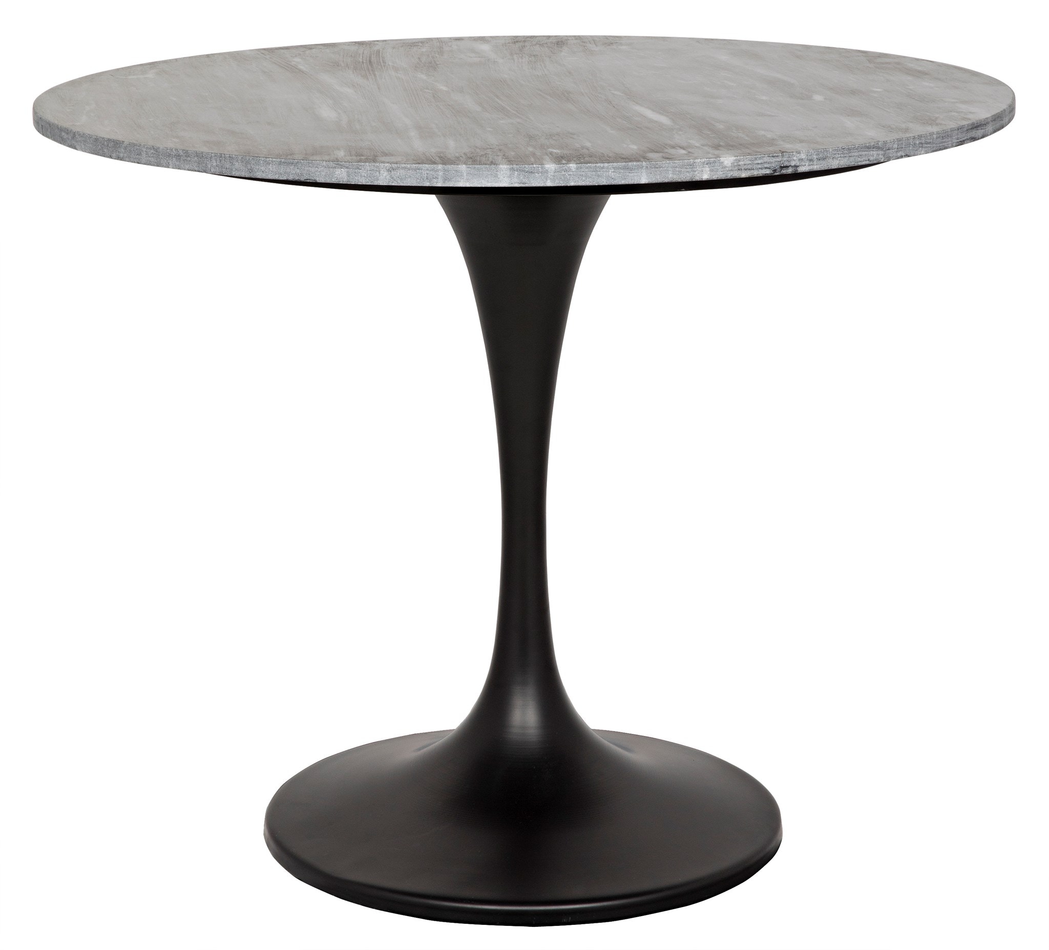 Noir Laredo 36inch Bistro Table With Black Stone Top GTAB515MTB 36